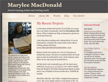 Tablet Screenshot of maryleemacdonald.us